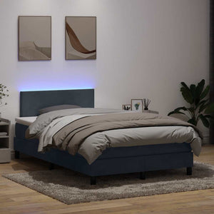 Boxspringbett mit LED Dunkelgrau 120x210 cm