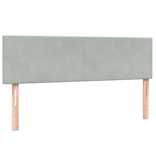 Boxspringbett mit Matratze & LED Hellgrau 140x210 cm