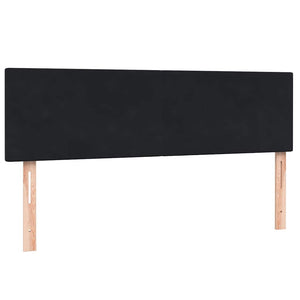 Boxspringbett mit LED Schwarz 140x210 cm Samt