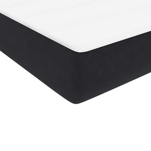 Boxspringbett mit LED Schwarz 140x210 cm Samt