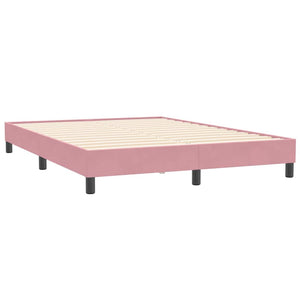 Boxspringbett Rosa 140x210 cm mit LED
