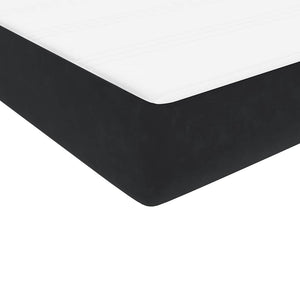 Boxspringbett mit LED Schwarz 160x210 cm Samt