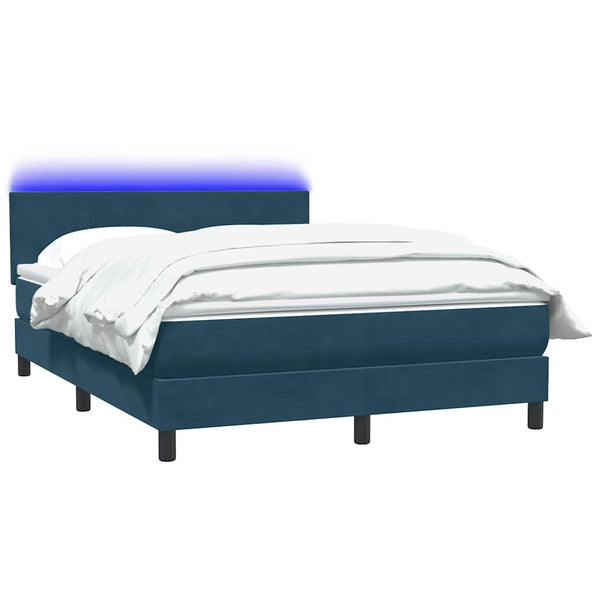 Boxspringbett mit LED Dunkelblau 160x210 cm