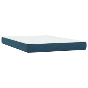 Boxspringbett mit LED Dunkelblau 160x210 cm