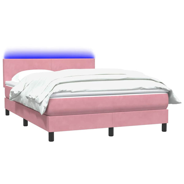 Boxspringbett Rosa mit LED 160x210 cm Samt