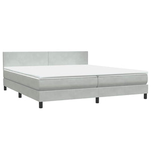 Boxspringbett mit LED Hellgrau 180x210 cm