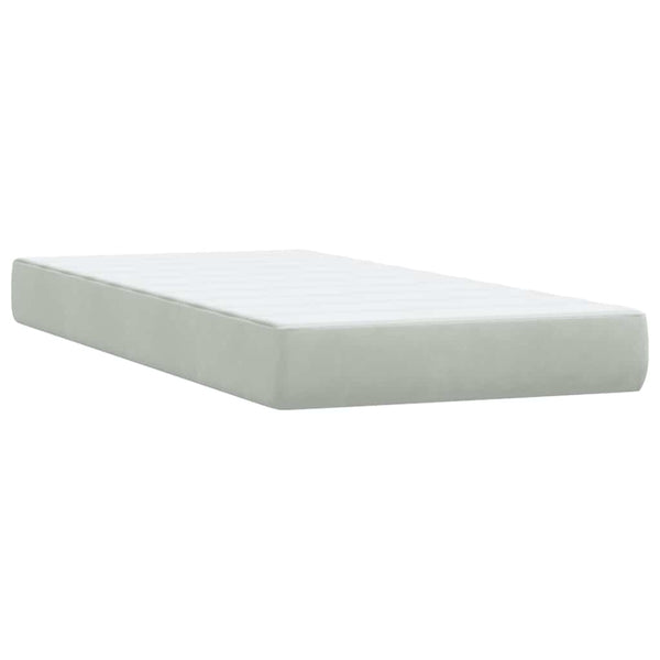 Boxspringbett mit LED Hellgrau 180x210 cm