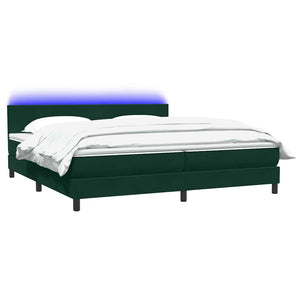 Boxspringbett mit LED Dunkelgrün 180x210 cm