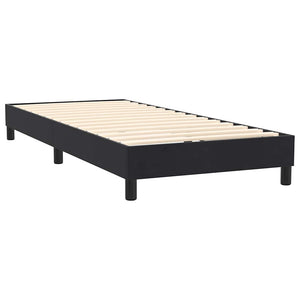 Boxspringbett mit LED Schwarz 80x220 cm Samt