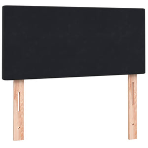 Boxspringbett mit LED Schwarz 80x220 cm Samt