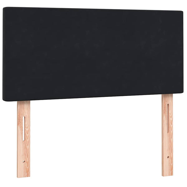 Boxspringbett mit LED Schwarz 80x220 cm Samt