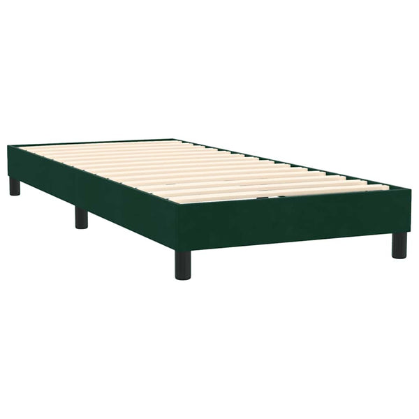 Boxspringbett mit LED Dunkelgrün 80x220 cm