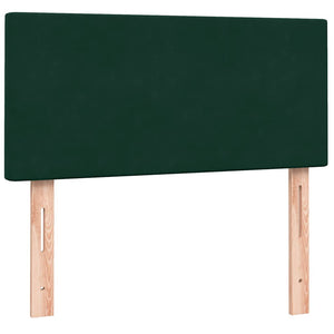 Boxspringbett mit LED Dunkelgrün 80x220 cm