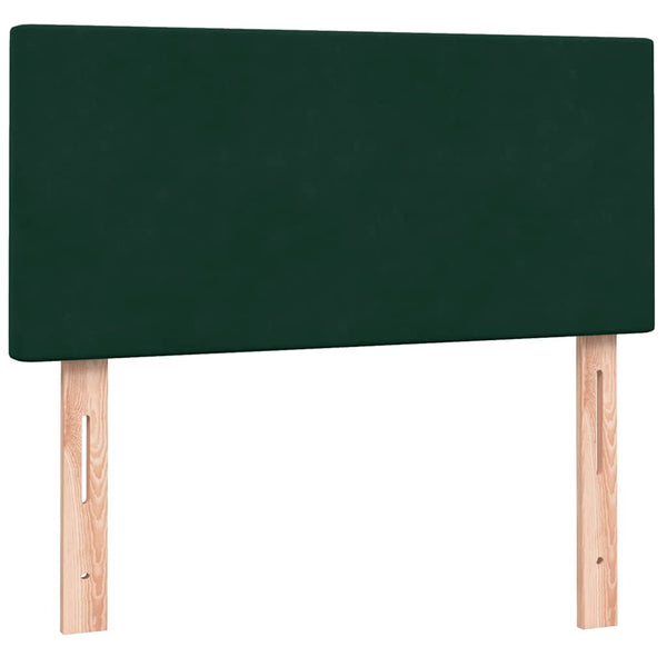 Boxspringbett mit LED Dunkelgrün 80x220 cm