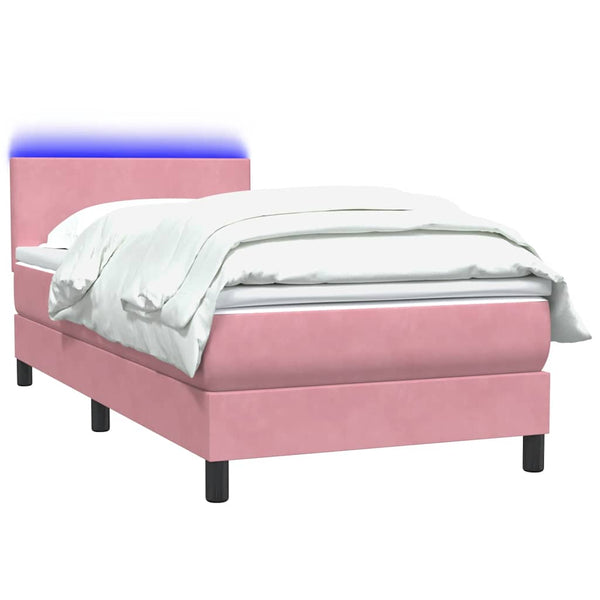 Boxspringbett Rosa 80x220 cm mit LED