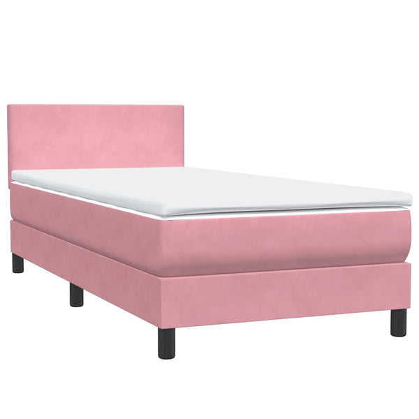 Boxspringbett Rosa 80x220 cm mit LED