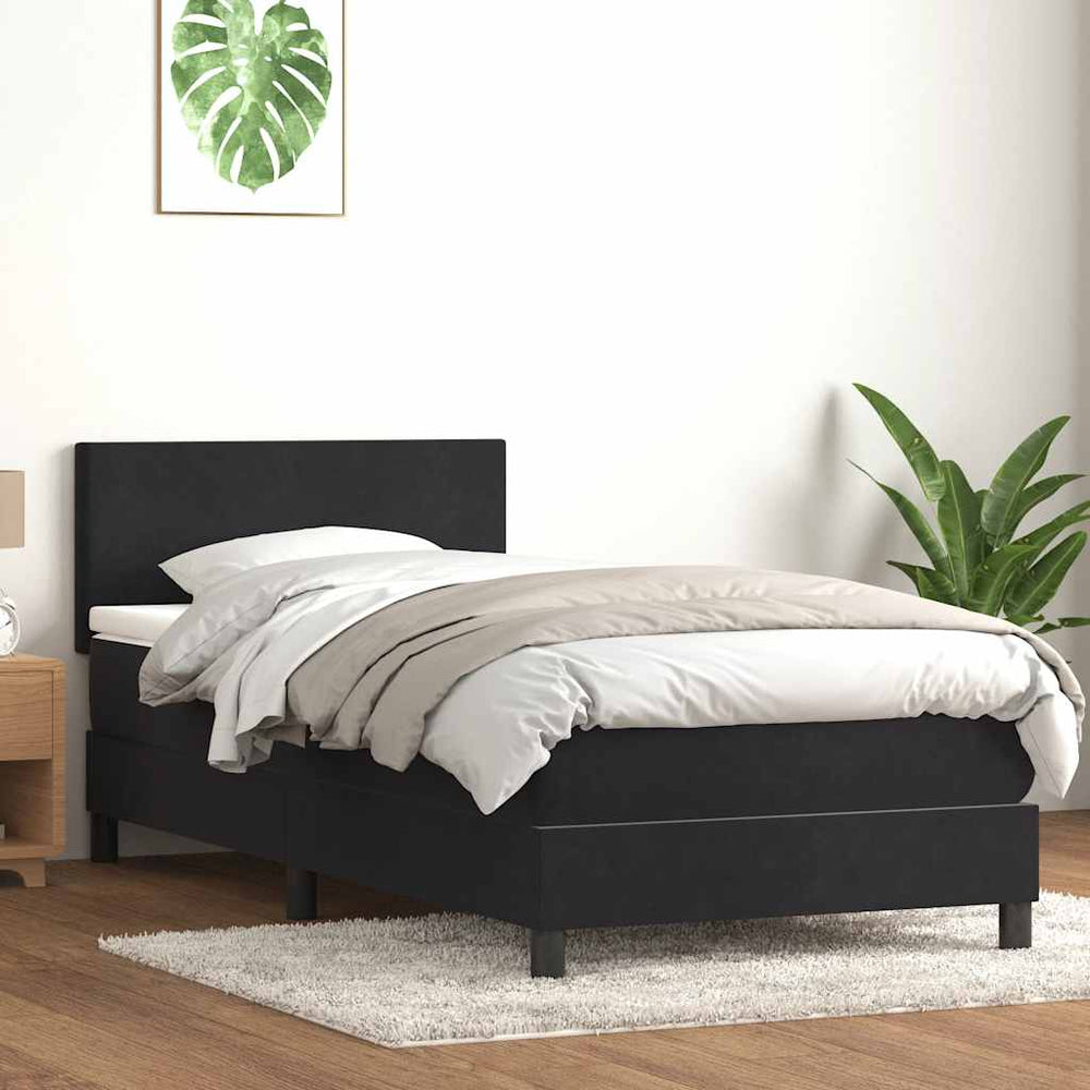 Boxspringbett Schwarz 90x220 cm mit LED