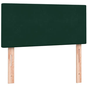 Boxspringbett mit LED Dunkelgrün 90x220 cm