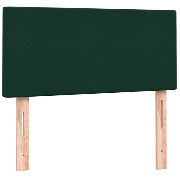 Boxspringbett mit LED Dunkelgrün 90x220 cm