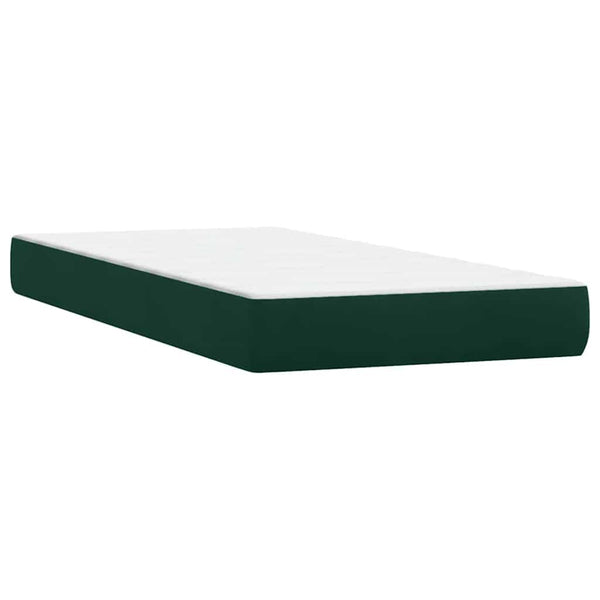 Boxspringbett mit LED Dunkelgrün 90x220 cm