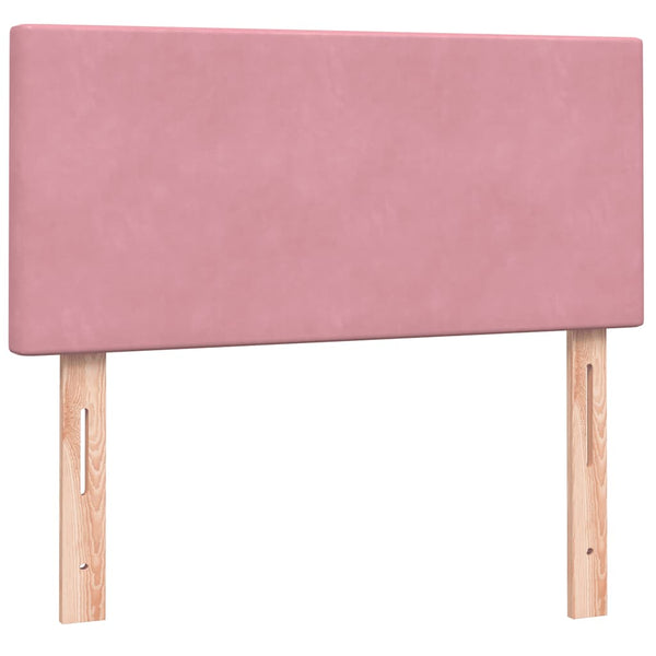 Boxspringbett Rosa Samt LED 90x220 cm