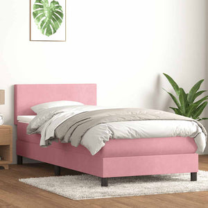 Boxspringbett Rosa 100x220 cm mit LED