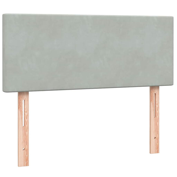 Boxspringbett mit LED Hellgrau 120x220 cm