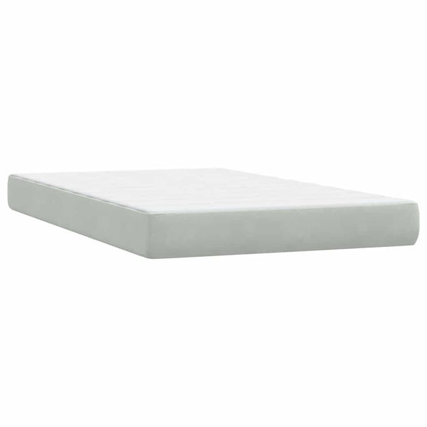 Boxspringbett mit LED Hellgrau 120x220 cm