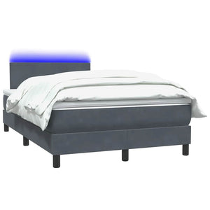 Boxspringbett mit LED Dunkelgrau 120x220 cm