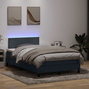 Boxspringbett mit LED Dunkelgrau 120x220 cm