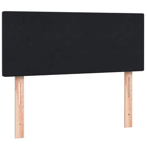 Boxspringbett mit LED Schwarz 120x220 cm Samt