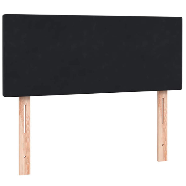 Boxspringbett mit LED Schwarz 120x220 cm Samt