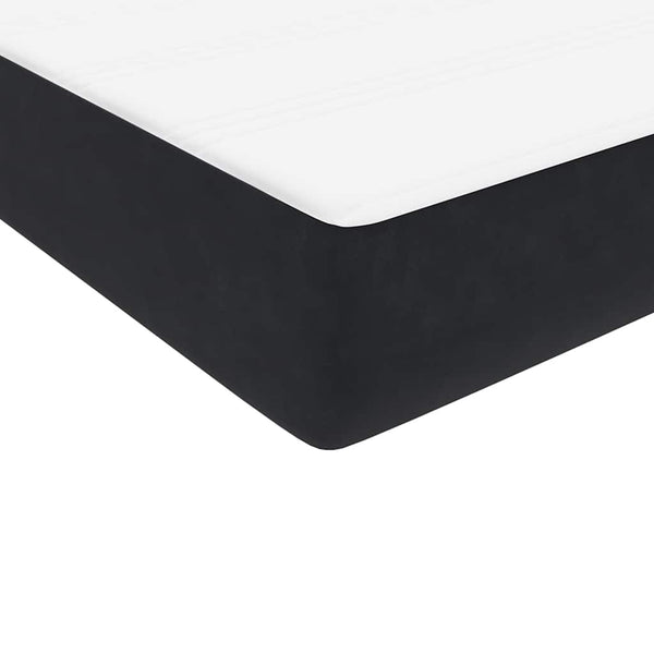 Boxspringbett mit LED Schwarz 120x220 cm Samt