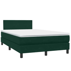 Boxspringbett mit LED Dunkelgrün 120x220 cm