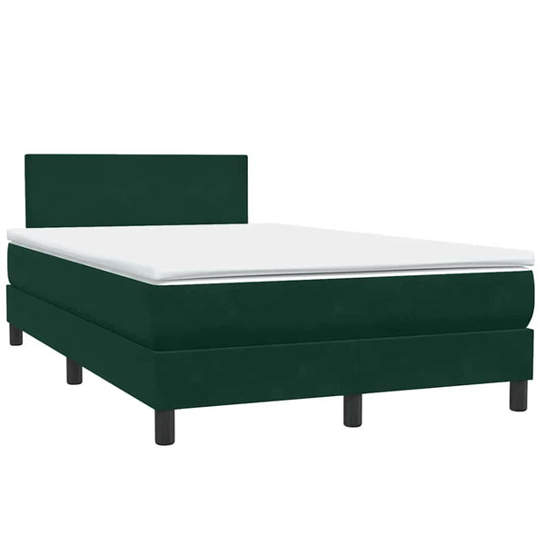 Boxspringbett mit LED Dunkelgrün 120x220 cm