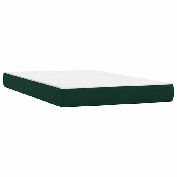 Boxspringbett mit LED Dunkelgrün 120x220 cm