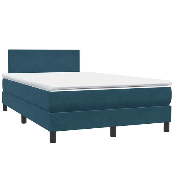 Boxspringbett mit LED Dunkelblau 120x220 cm