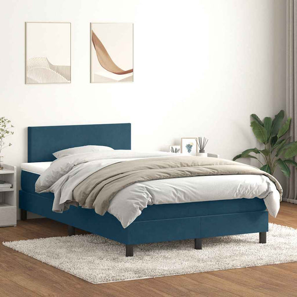 Boxspringbett mit LED Dunkelblau 120x220 cm