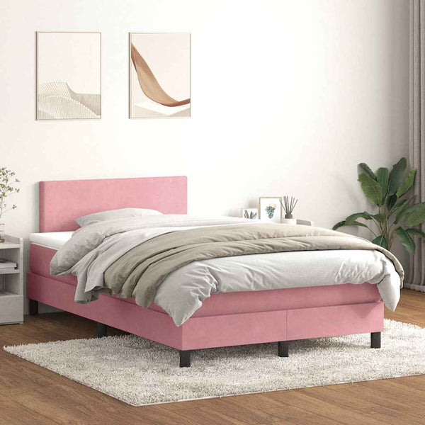 Boxspringbett mit Matratze & LED Rosa 120x220 cm