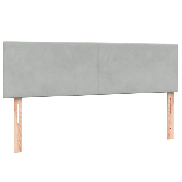 Boxspringbett mit Matratze & LED Hellgrau 140x220 cm