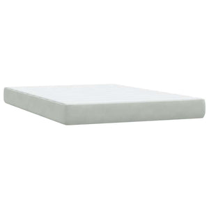 Boxspringbett mit Matratze & LED Hellgrau 140x220 cm