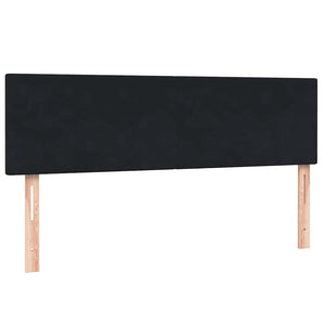Boxspringbett mit LED Schwarz 140x220 cm Samt