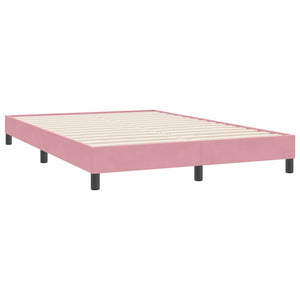 Boxspringbett Rosa Samt LED 140x220 cm