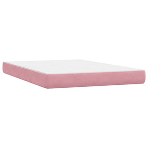 Boxspringbett Rosa Samt LED 140x220 cm