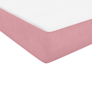 Boxspringbett Rosa Samt LED 140x220 cm