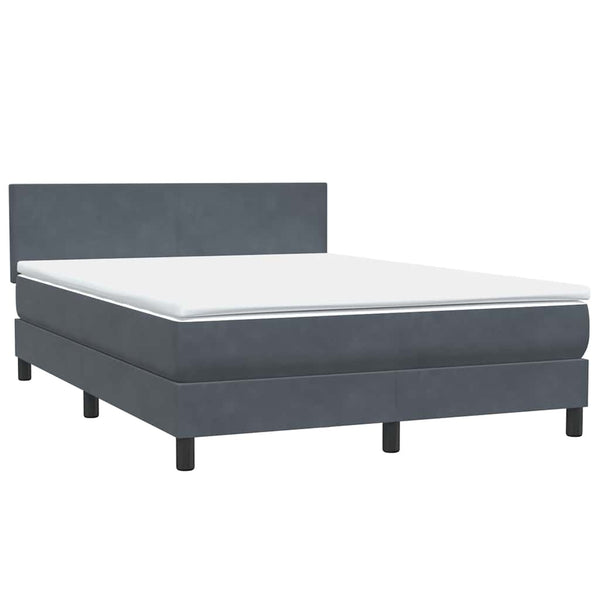 Boxspringbett mit LED Dunkelgrau 160x220 cm