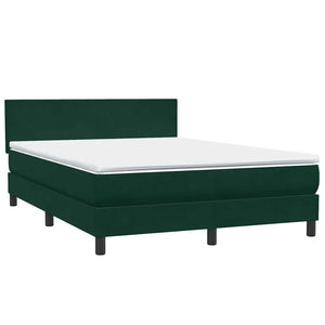 Boxspringbett mit LED Dunkelgrün 160x220 cm
