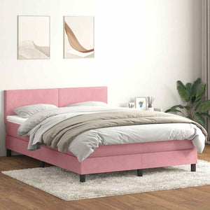 Boxspringbett Rosa Samt LED 160x220 cm