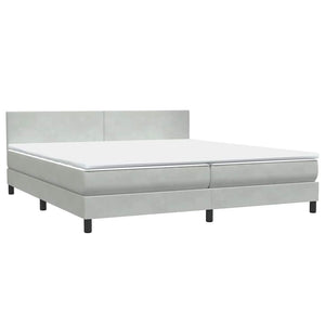 Boxspringbett Hellgrau 180x220 cm mit LED