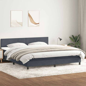 Boxspringbett mit LED Dunkelgrau 180x220 cm
